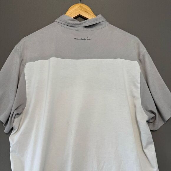 Travis Mathew White Striped Polo Shirt Small Logo Golf Polo Mens Size XLarge - Picture 8 of 16